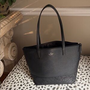 Kate Spade Black and Glitter Tote